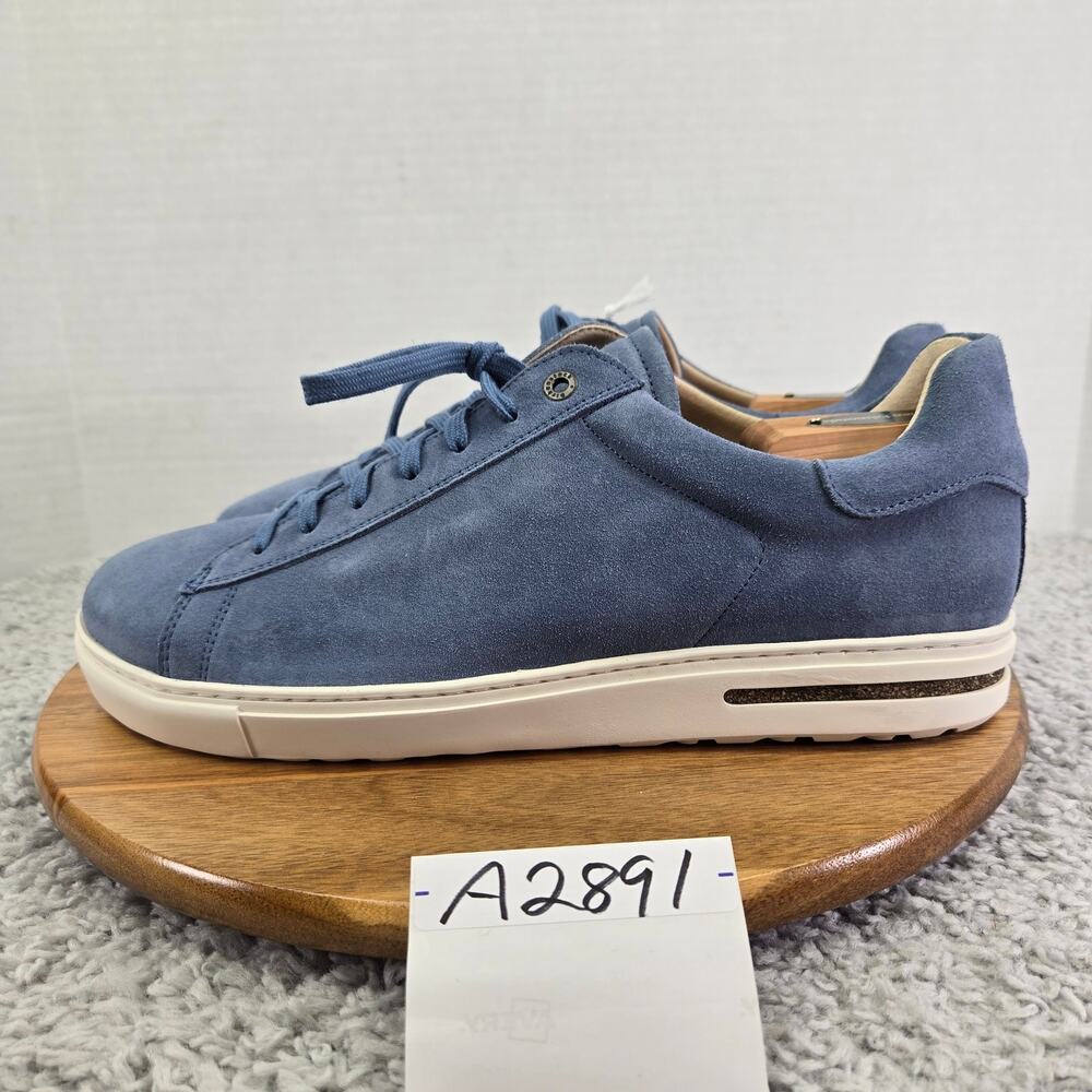 Birkenstock Mens 45 Bend Low Elemental Blue Suede Lace Up Daily Casual Sneaker